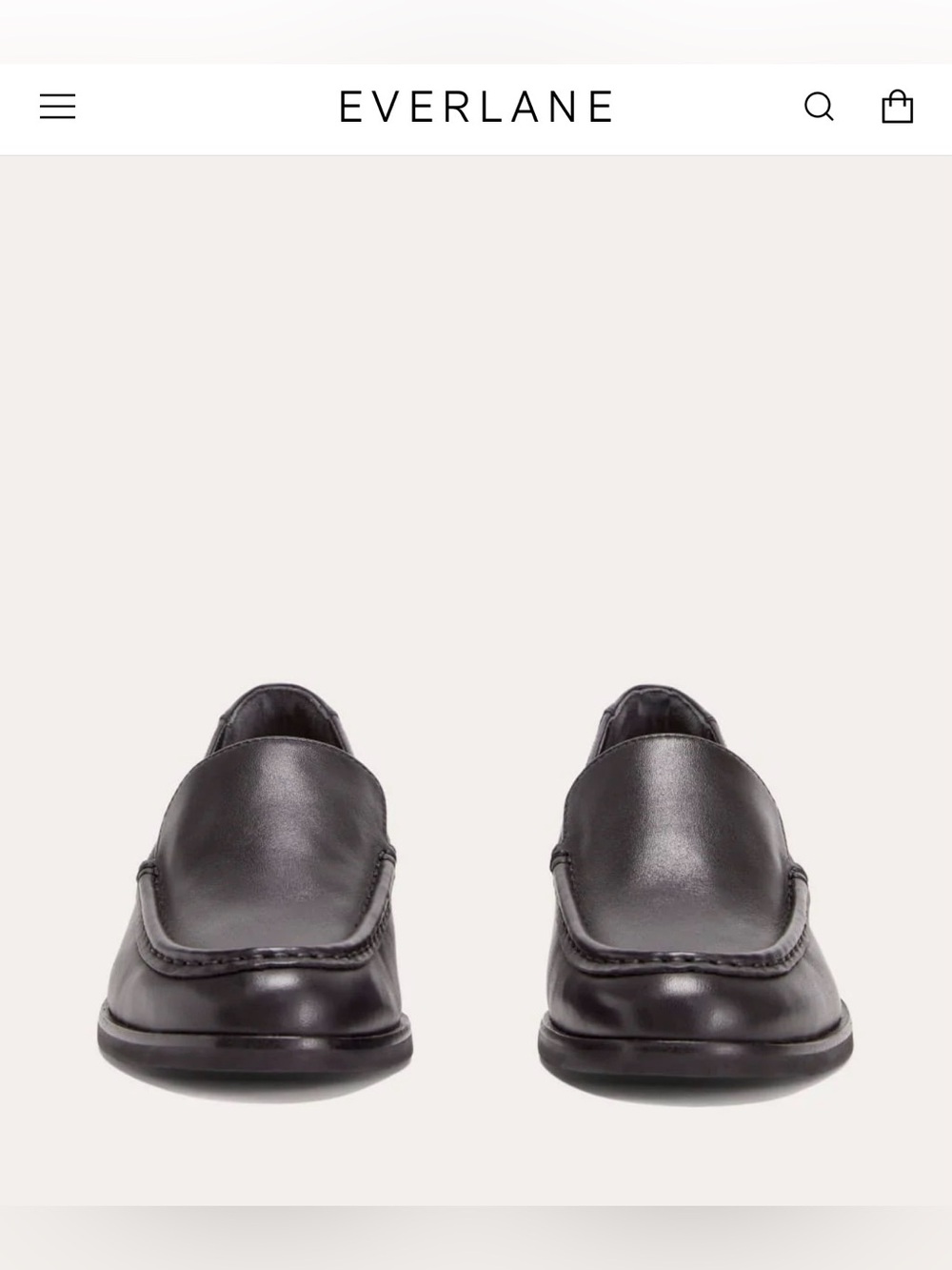 Everlane Black Leather Slip-On Loafers - Picture 3 of 8
